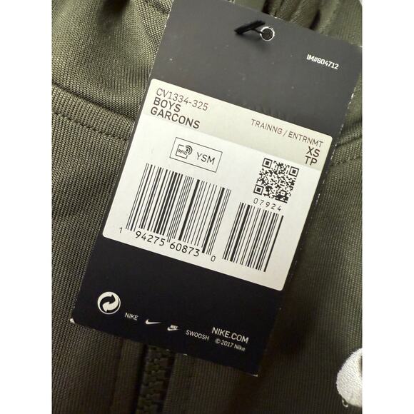 Nike B Swoosh Tape Full Zip Hoodie CV1334-325 Boys Size XS - Picture 8 of 12